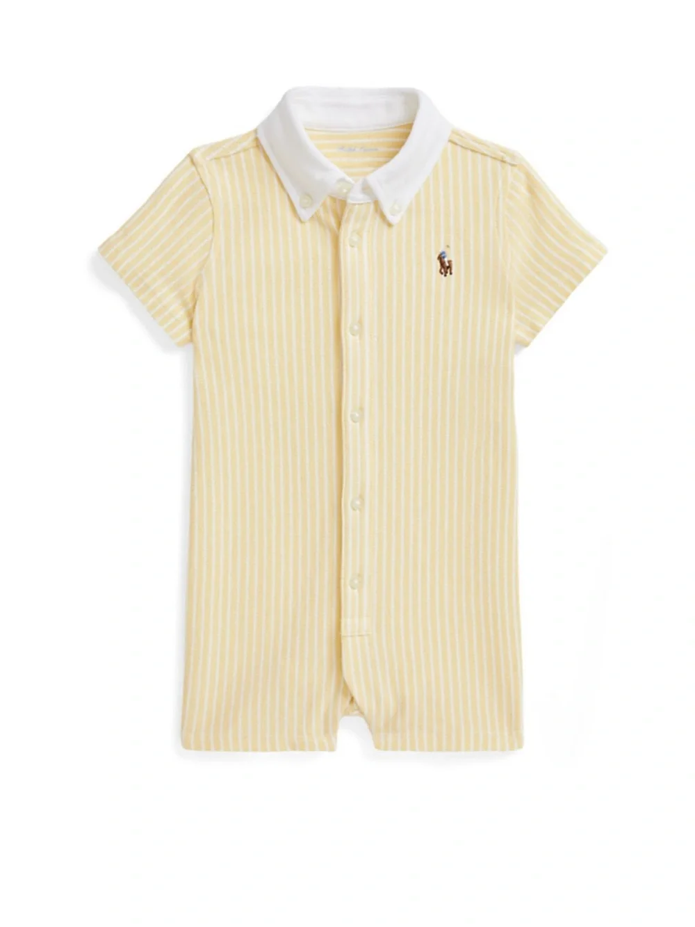 Ralph Lauren Yellow & White Striped Polo Romper